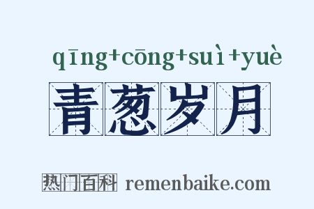 青葱岁月是什么意思的图片